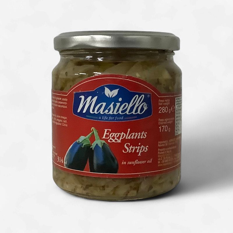 Masiello Eggplants Strips In Sunflower Oil 280g