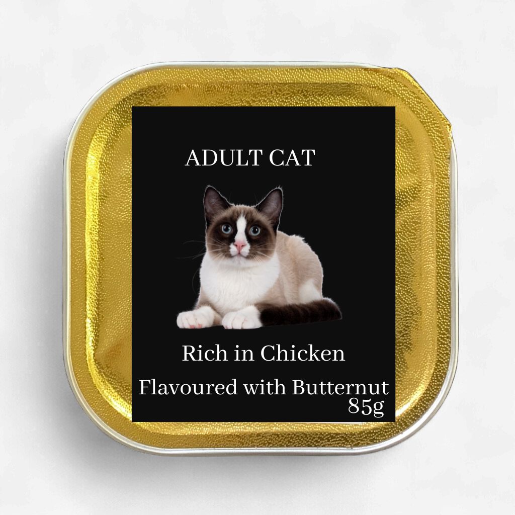 Cat Food Rich in Chicken &amp; Flavoured With Butternut Alu Tub 85g