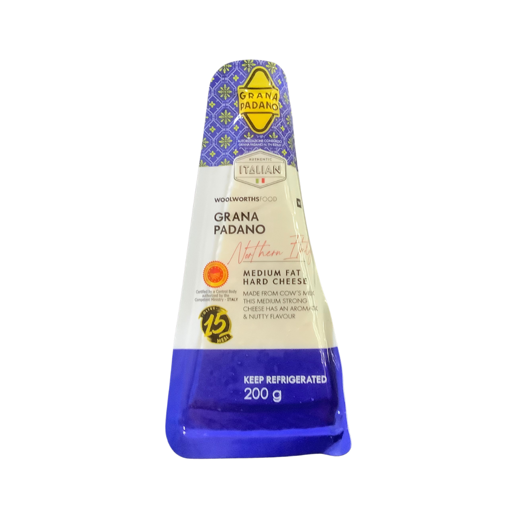 Grana Padano Medium Fat Hard Cheese 200g