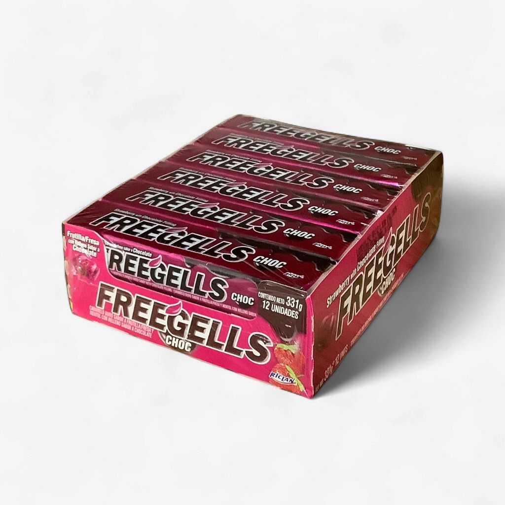Freegells Strawberry with Chocolate Filling 12 x 27.6g