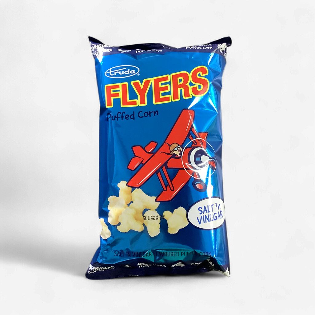 Flyers Puffed Corn Salt &amp; Vinegar 100g