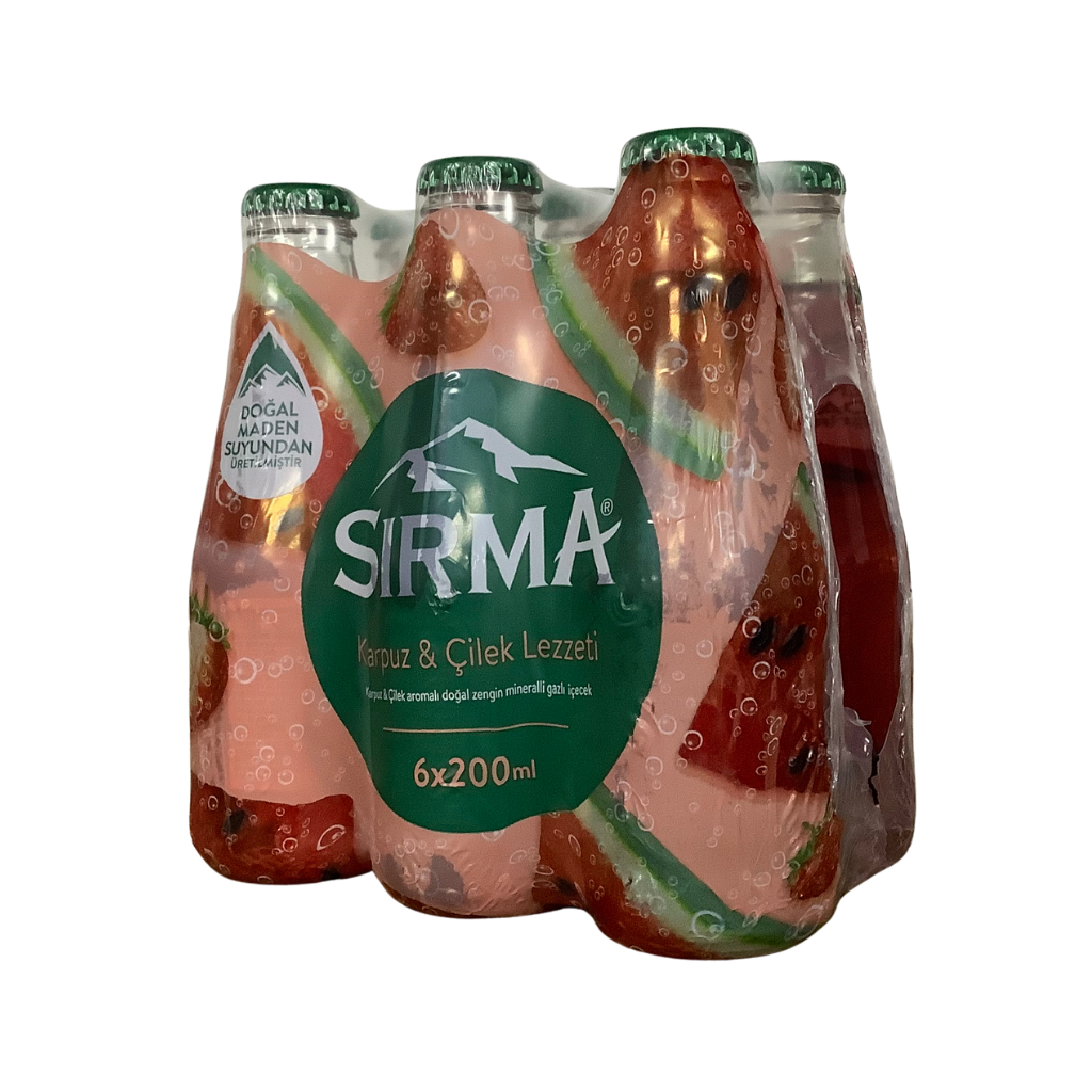 Sirma Watermelon &amp; Strawberry Flavoured Sparkling Mineral Water 6 x 200ml