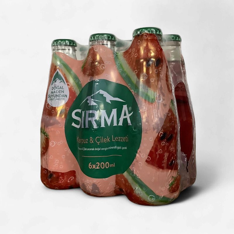Sirma Watermelon &amp; Strawberry Flavoured Sparkling Mineral Water 6 x 200ml