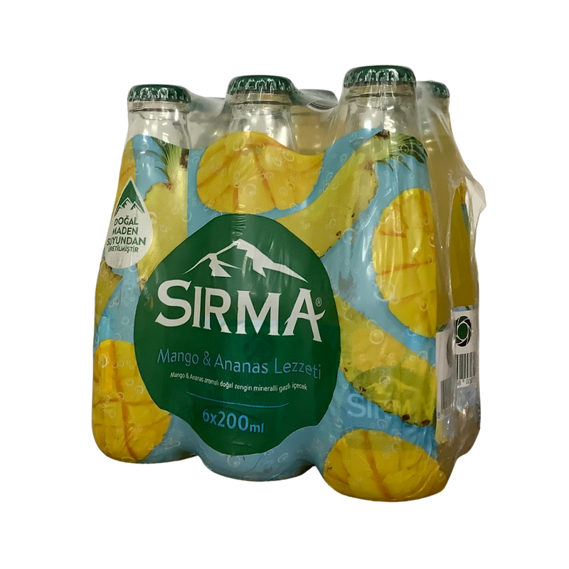 Sirma Mango &amp; Pineapple Flavoured Sparkling Mineral Water 6 x 200ml