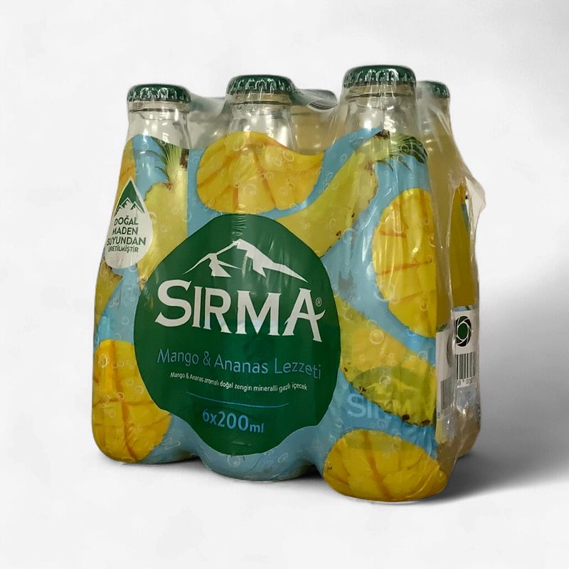 Sirma Mango &amp; Pineapple Flavoured Sparkling Mineral Water 6 x 200ml