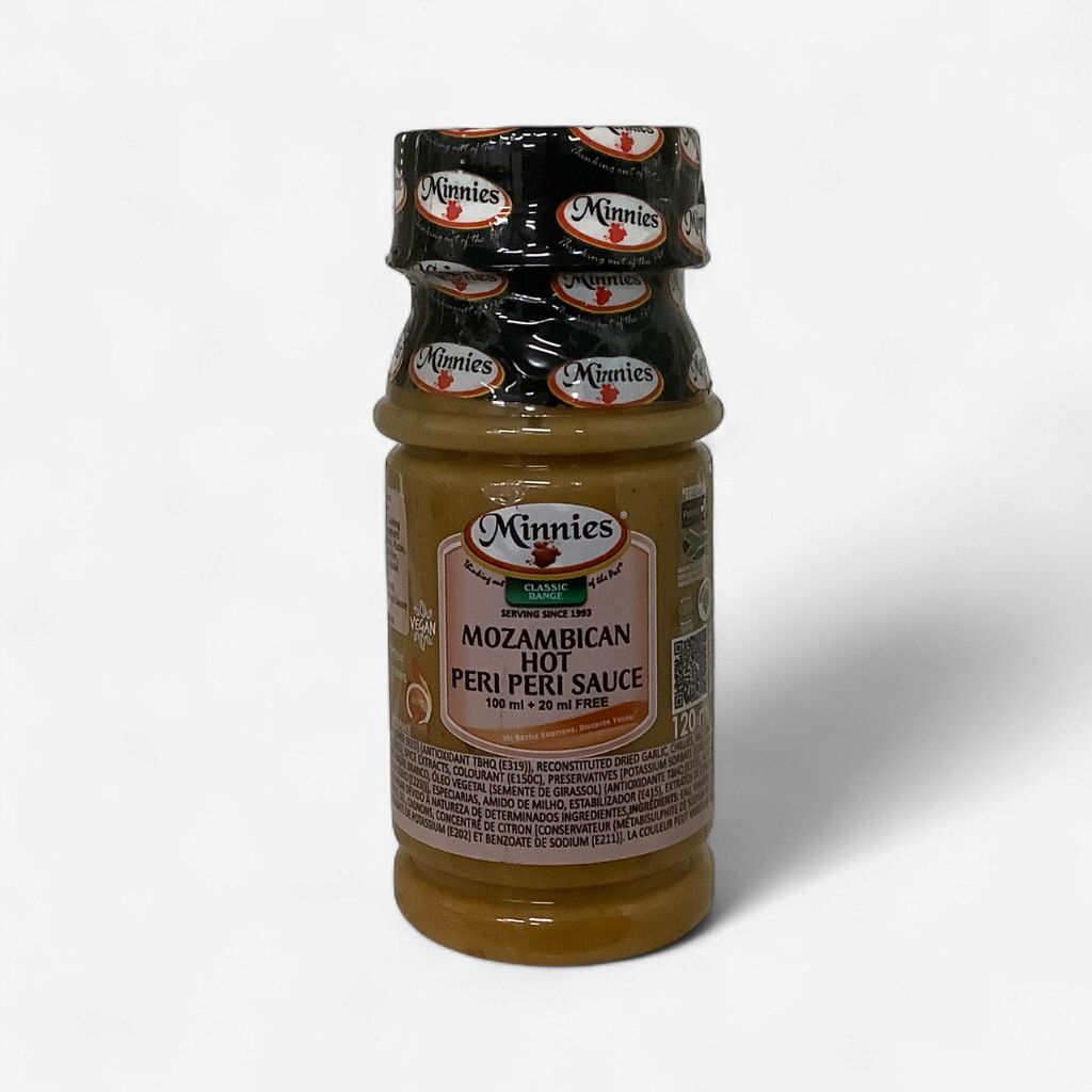 Minnies Mozambican Hot Peri Peri Sauce 120ml