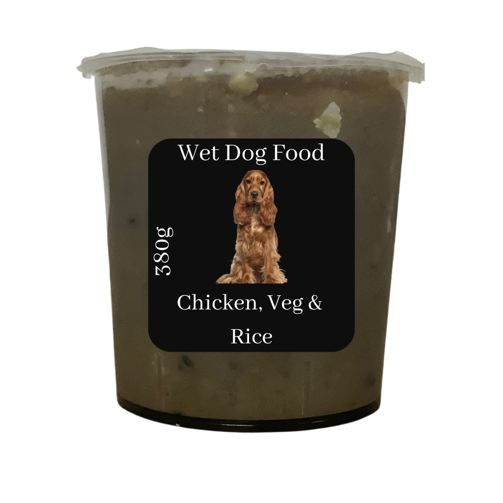Wet Dog Food, Chicken, Veg &amp; Rice 380g