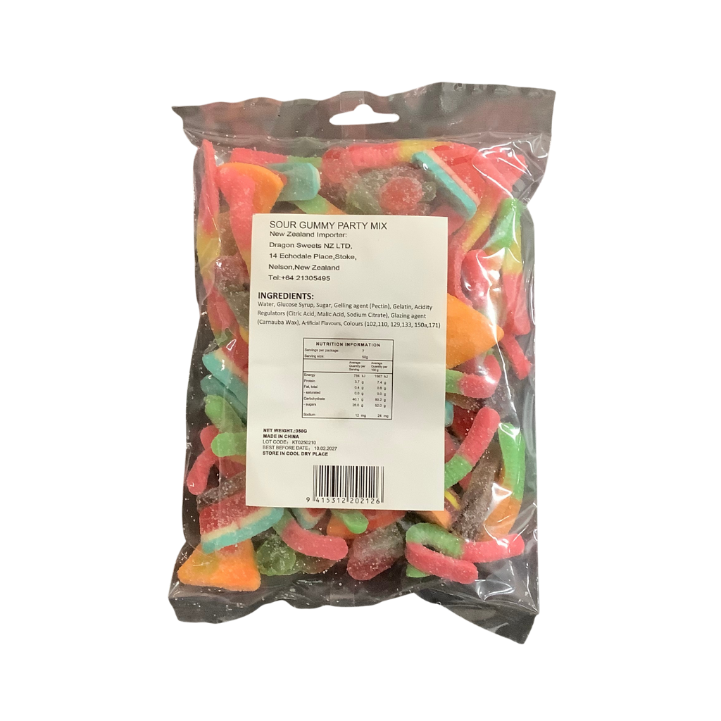 Gummy Sour Party Mix 350g