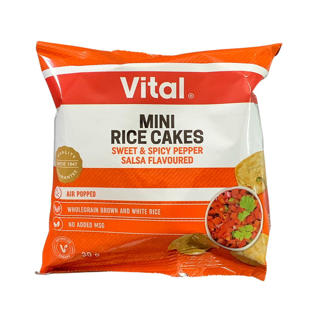 Vital Mini Rice Cakes Sweet &amp; Spicy Pepper Salsa 30g