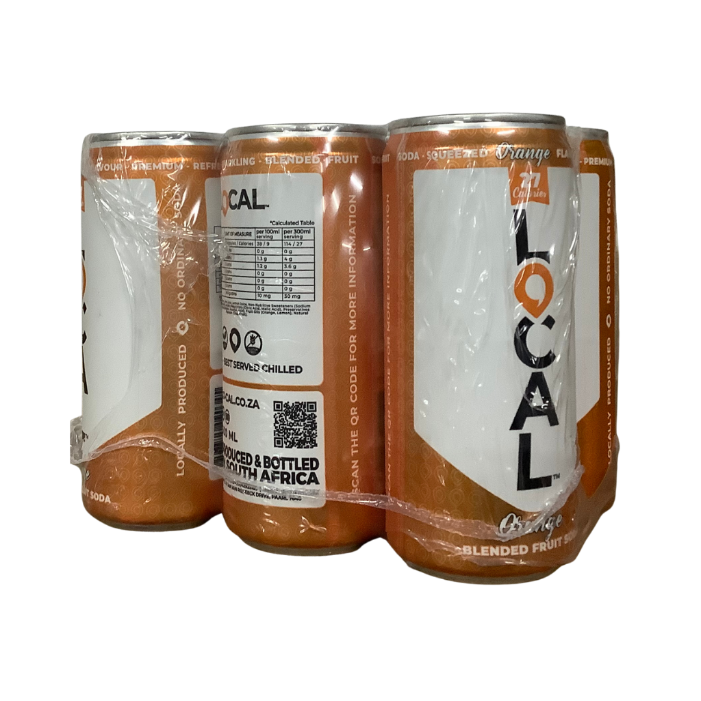 Local Orange Blended Fruit Soda 6 x 300ml