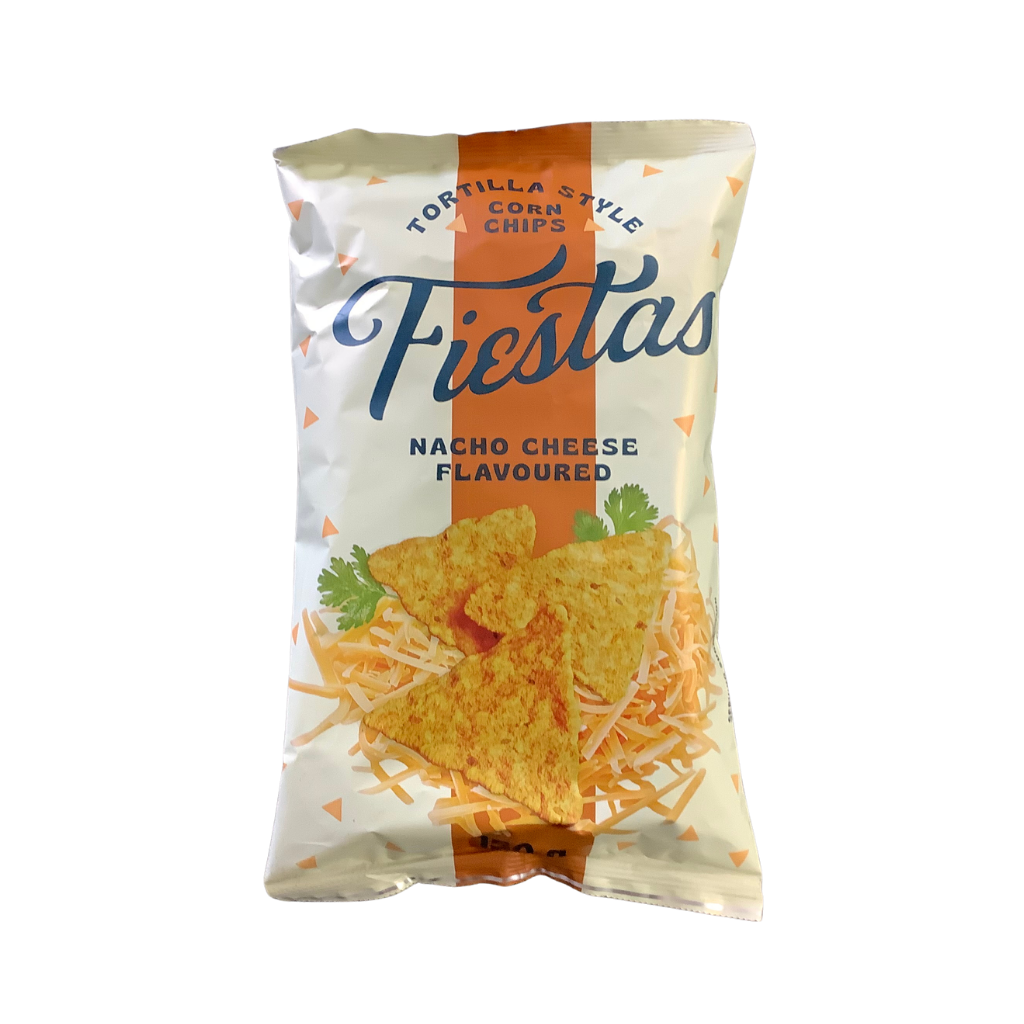 Fiestas Tortilla Style Corn Chips  Nachos Cheese Flavoured 150g
