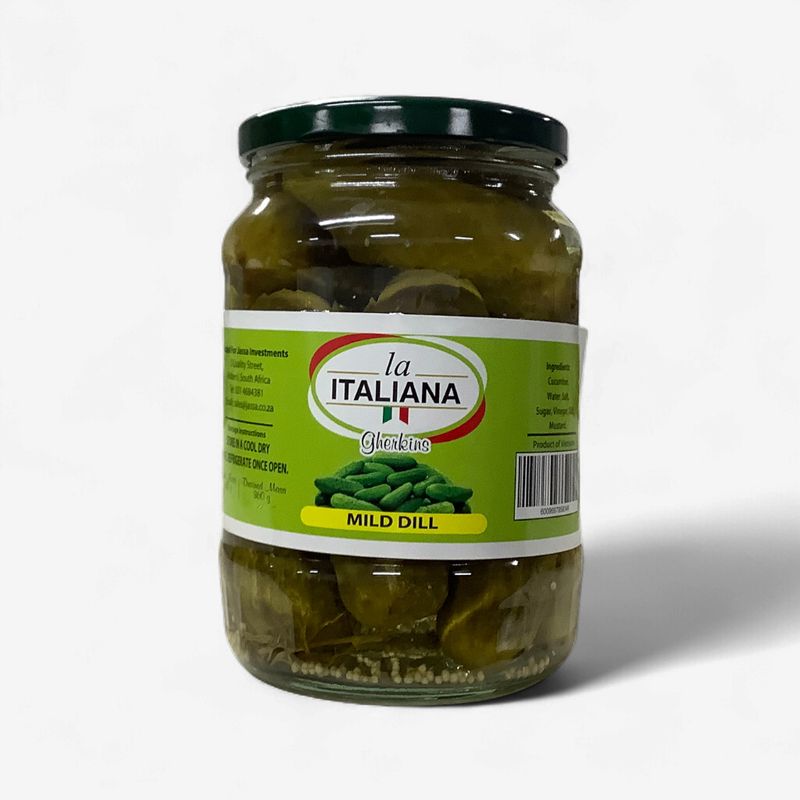 La Italiana Gherkins Mild Dill 650g