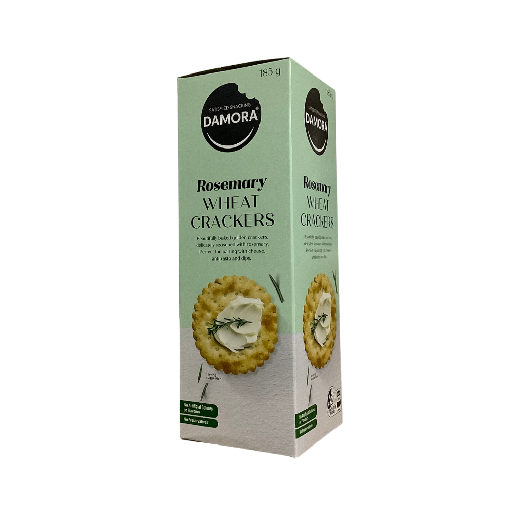 Damora Rosemary Wheat Crackers 185g