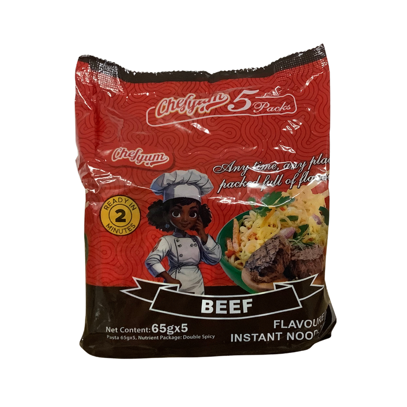 Chef Yum Beef Flavoured Instant Noodles 5 x 65g