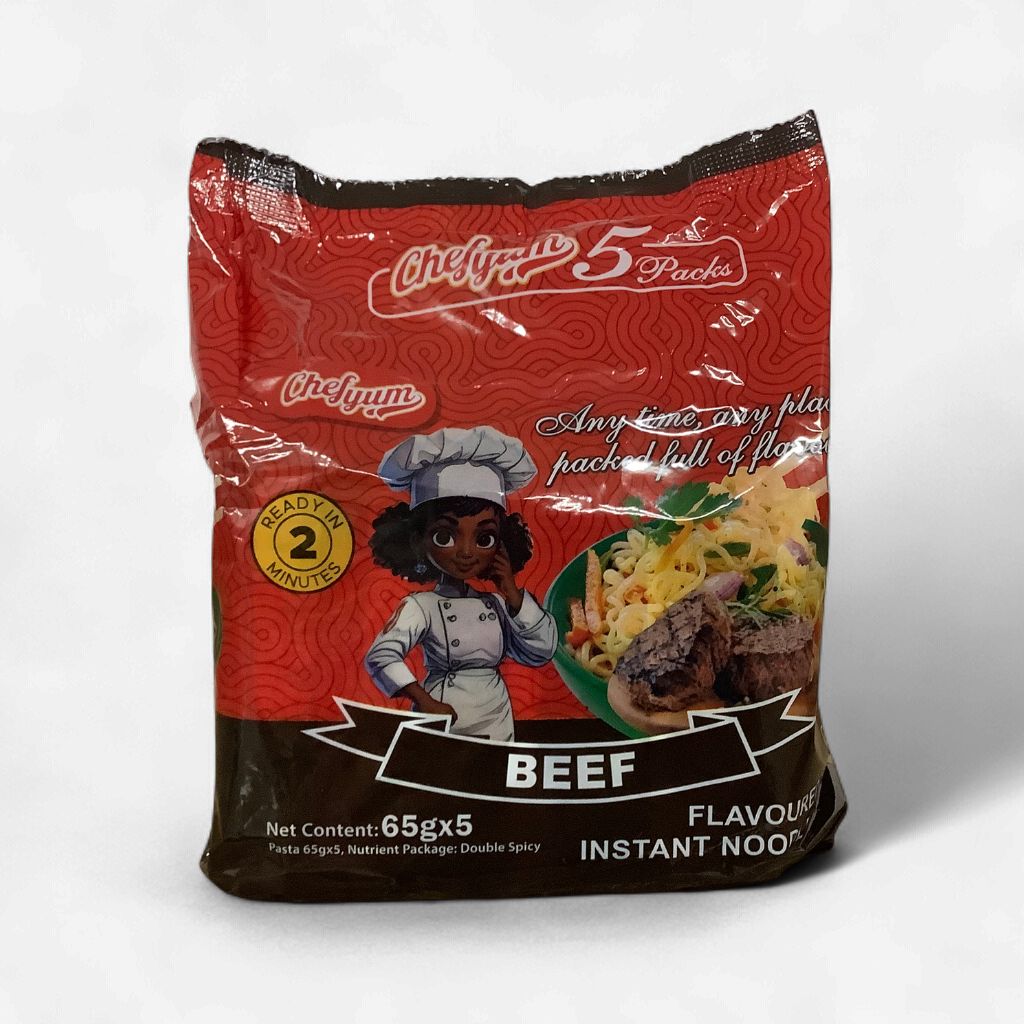 Chef Yum Beef Flavoured Instant Noodles 5 x 65g