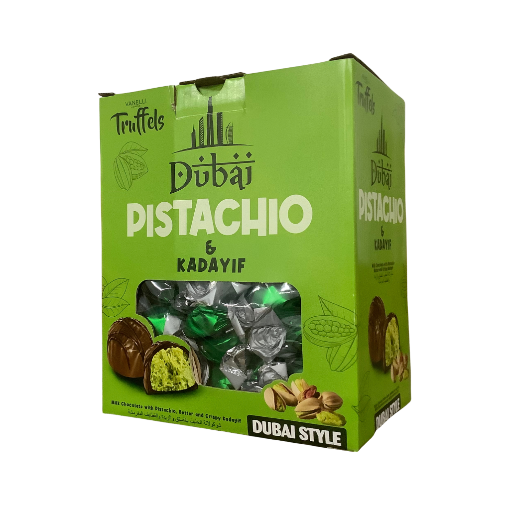 Vanelli TruffelsDubai Pistachio &amp; Kadayif Box 100s
