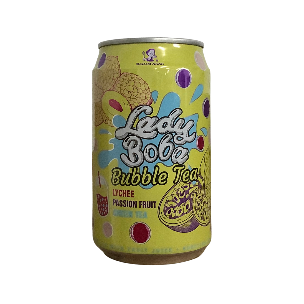 Lady Boba Bursting Boba Lychee, Passion Fruit, Green Tea 320ml