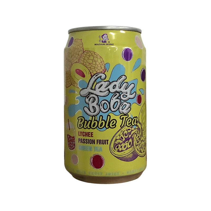 Lady Boba Bursting Boba Lychee, Passion Fruit, Green Tea 320ml