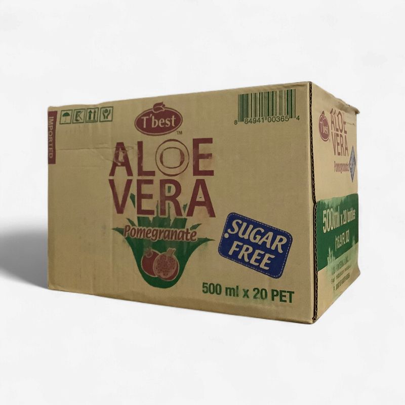 T'best Sugar Free Pomegranate Taste Aloe Vera Drink 20 x 500ml