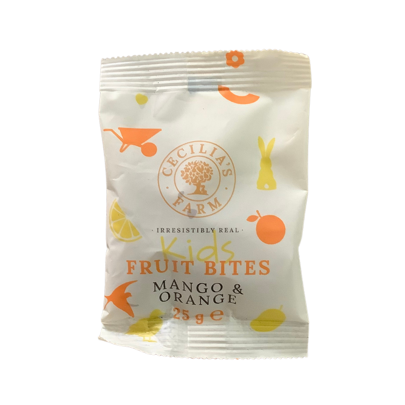 Cecilias Farm Fruit Bites Mango &amp; Orange 25g