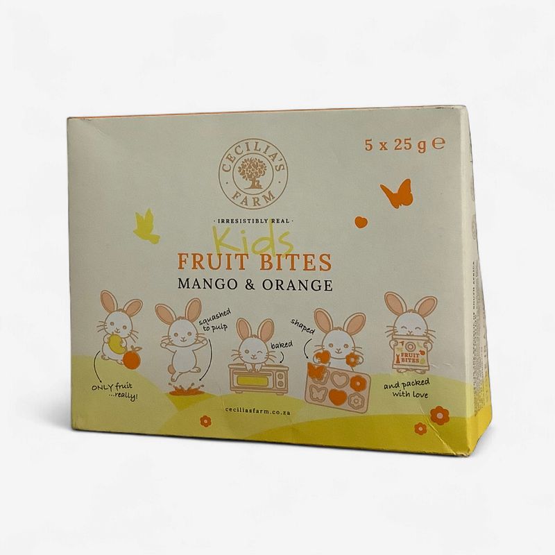 Cecilias Farm Fruit Bites Mango &amp; Orange 5 x  25g