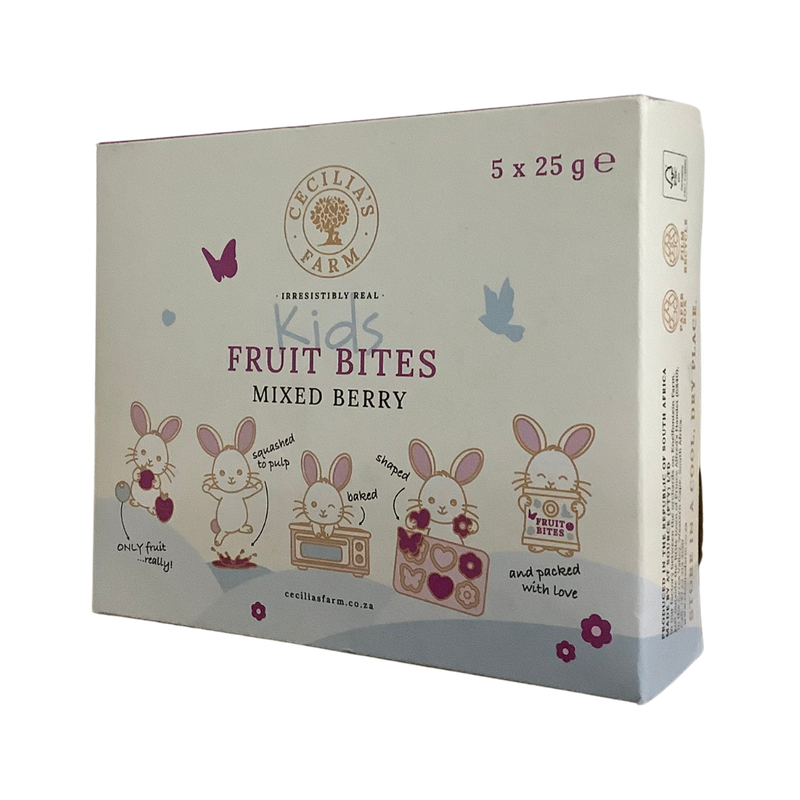 Cecilias Farm Fruit Bites Mixed Berry 5 x 25g