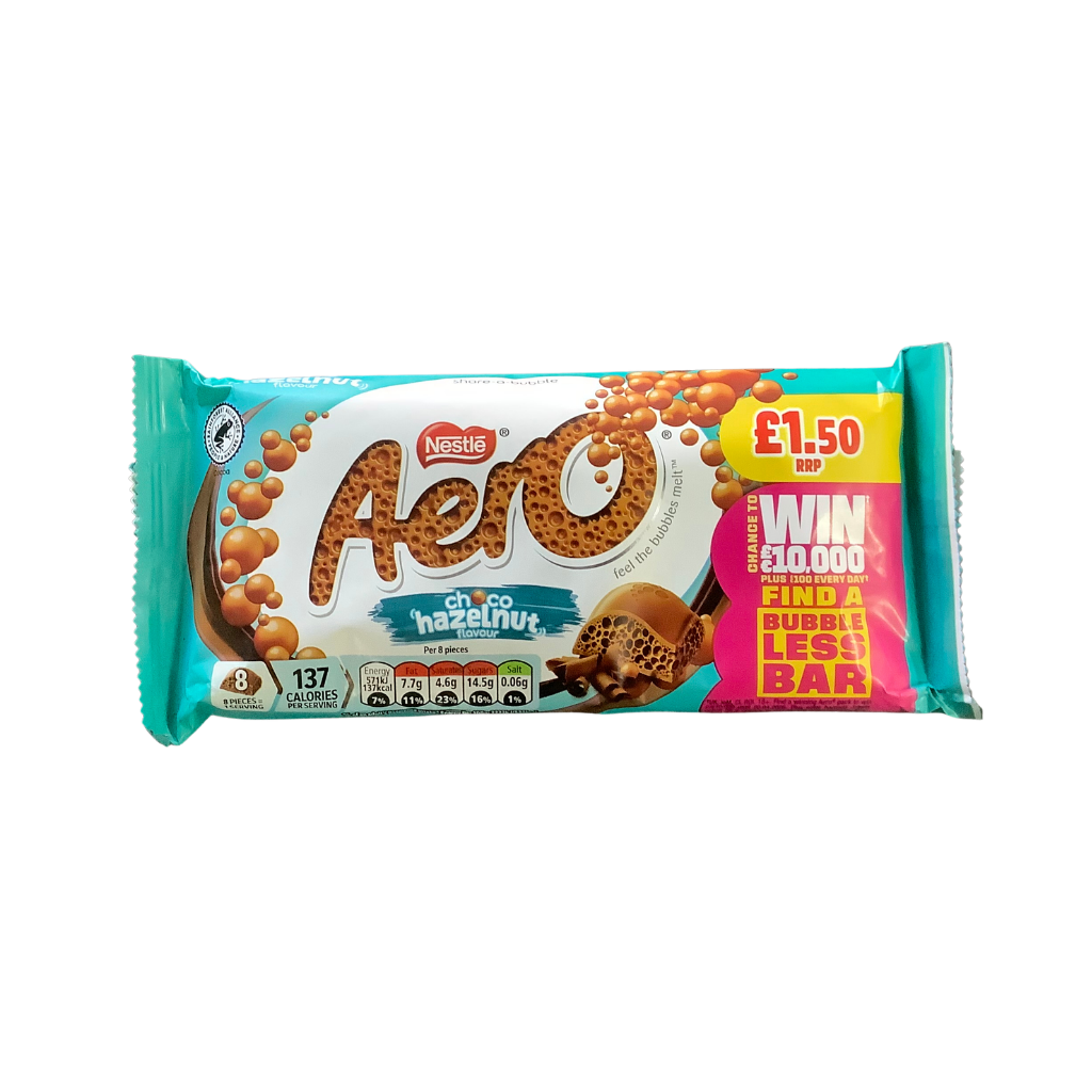 Nestle Aero Choco Hazelnut Flavour 90g
