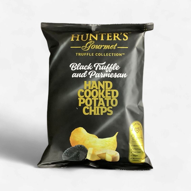 Hunter's Black Truffle &amp; Parmesan Hand Cooked Chips 100g