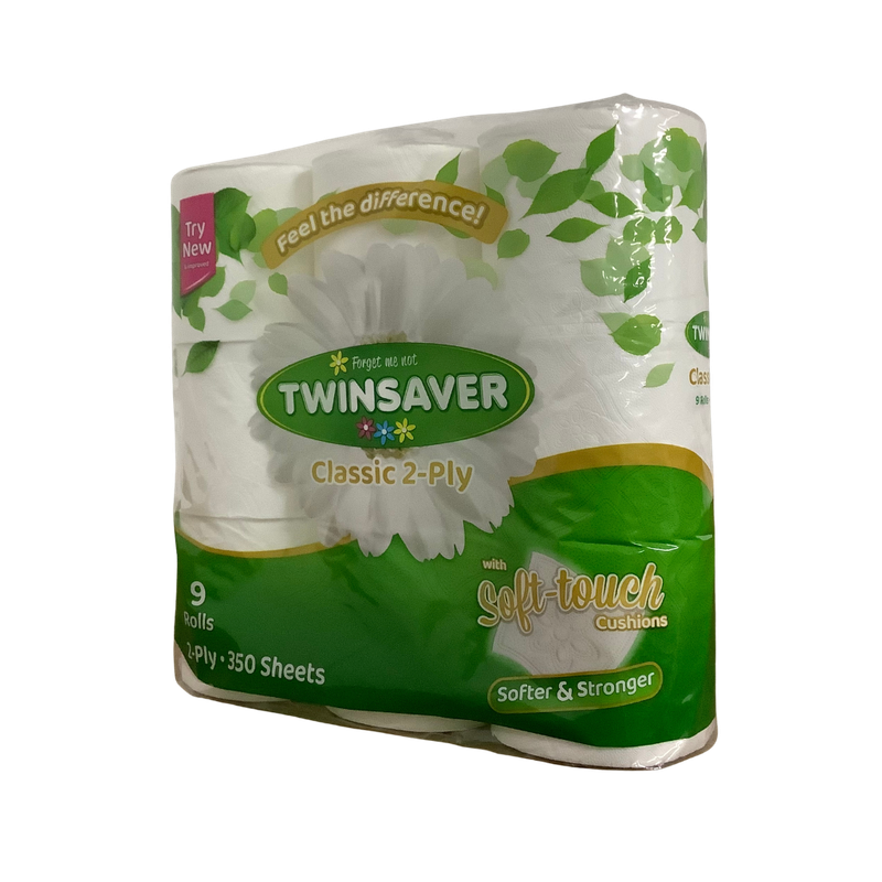 TwinSaver 2 Ply Luxury Toilet Roll 9's