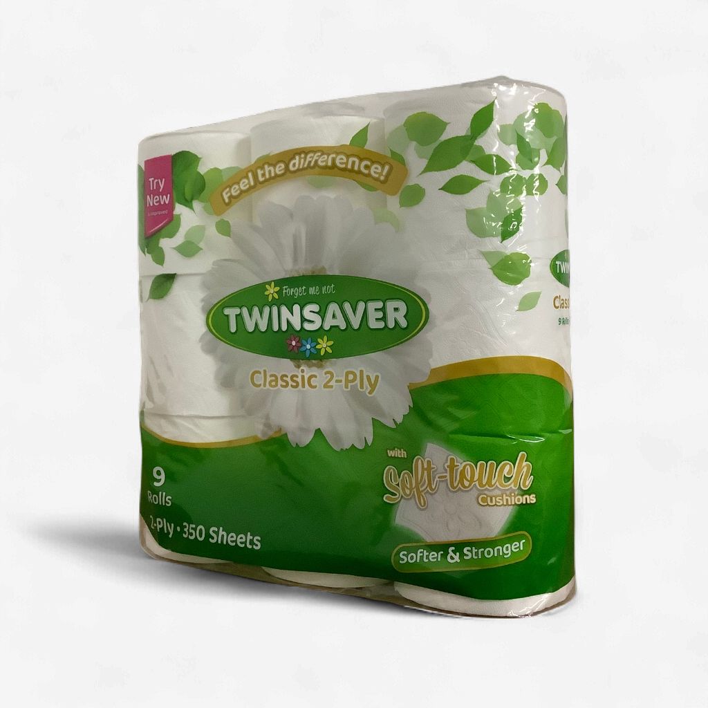 TwinSaver 2 Ply Luxury Toilet Roll 9's