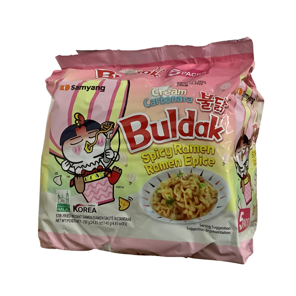 Buldak Cream Carbonara Spicy Ramen 5 x 140g