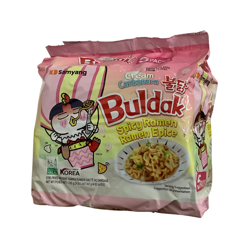 Buldak Cream Carbonara Spicy Ramen 5 x 140g