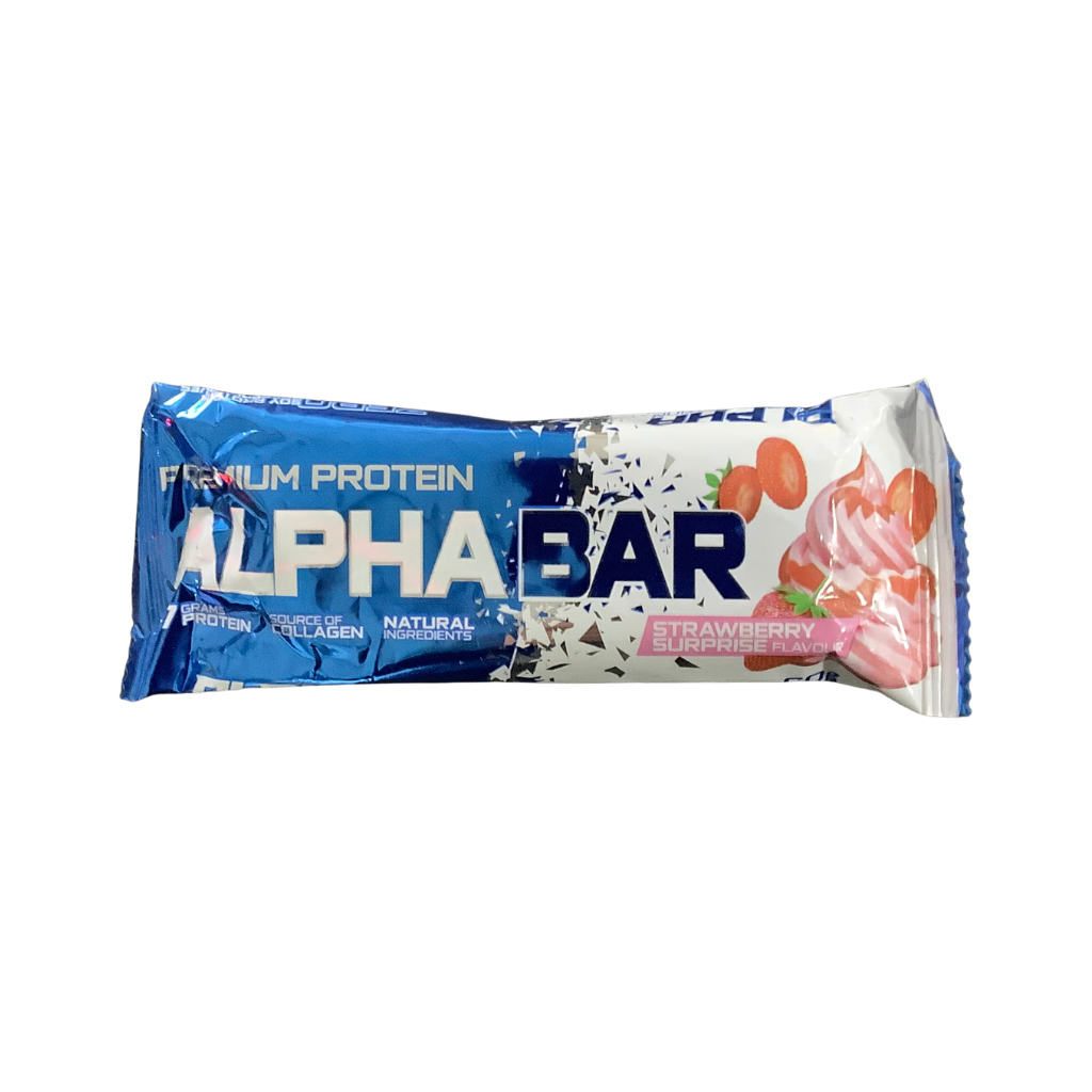 Alpha Bar Premium Protein Strawberry Surprise Flavour 60g