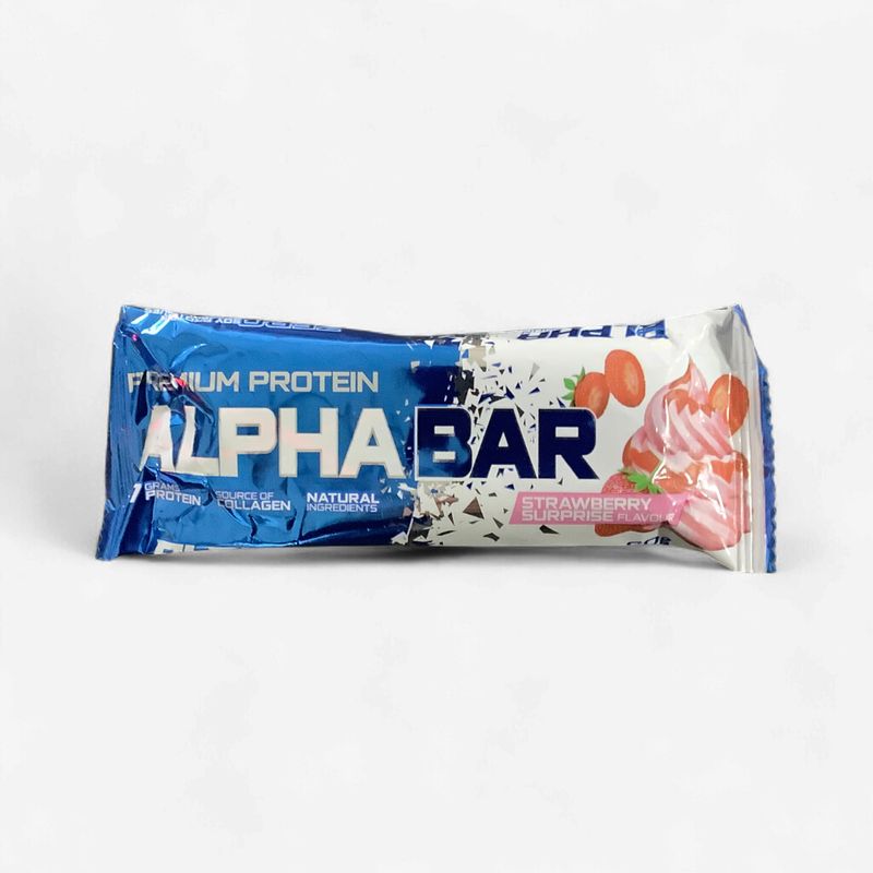 Alpha Bar Premium Protein Strawberry Surprise Flavour 60g