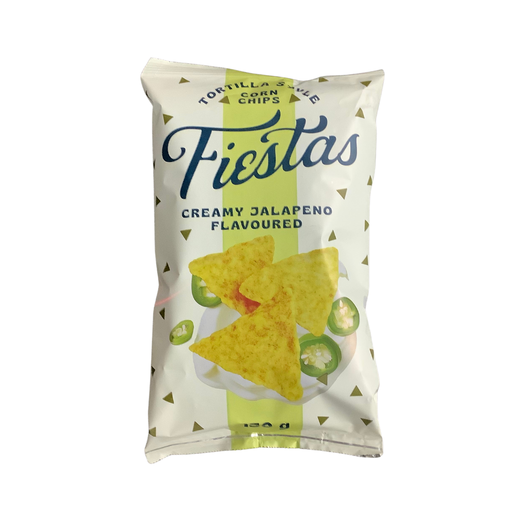 Fiestas Creamy Jalapeno Flavoured Corn Chips 150g