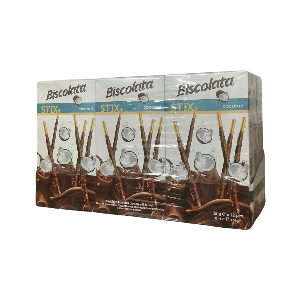 Biscolata Stix Coconut 12 x 32g