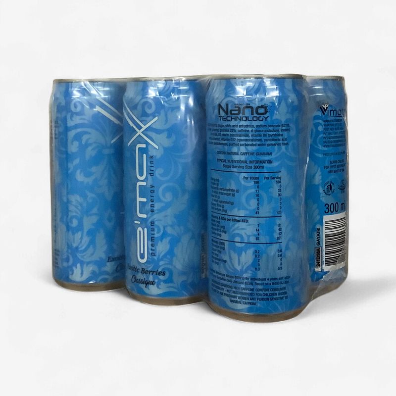 Emax Premium Energy Drink Exotic Berries Classique 6 x 300ml