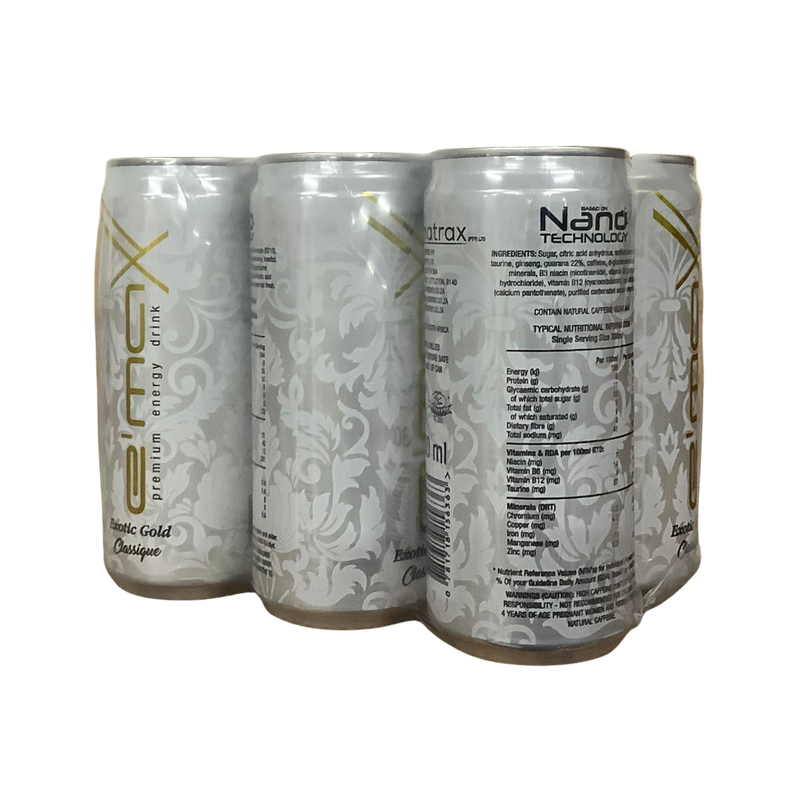 Emax Premium Energy Drink Exotic Gold Classique 6 x 300ml