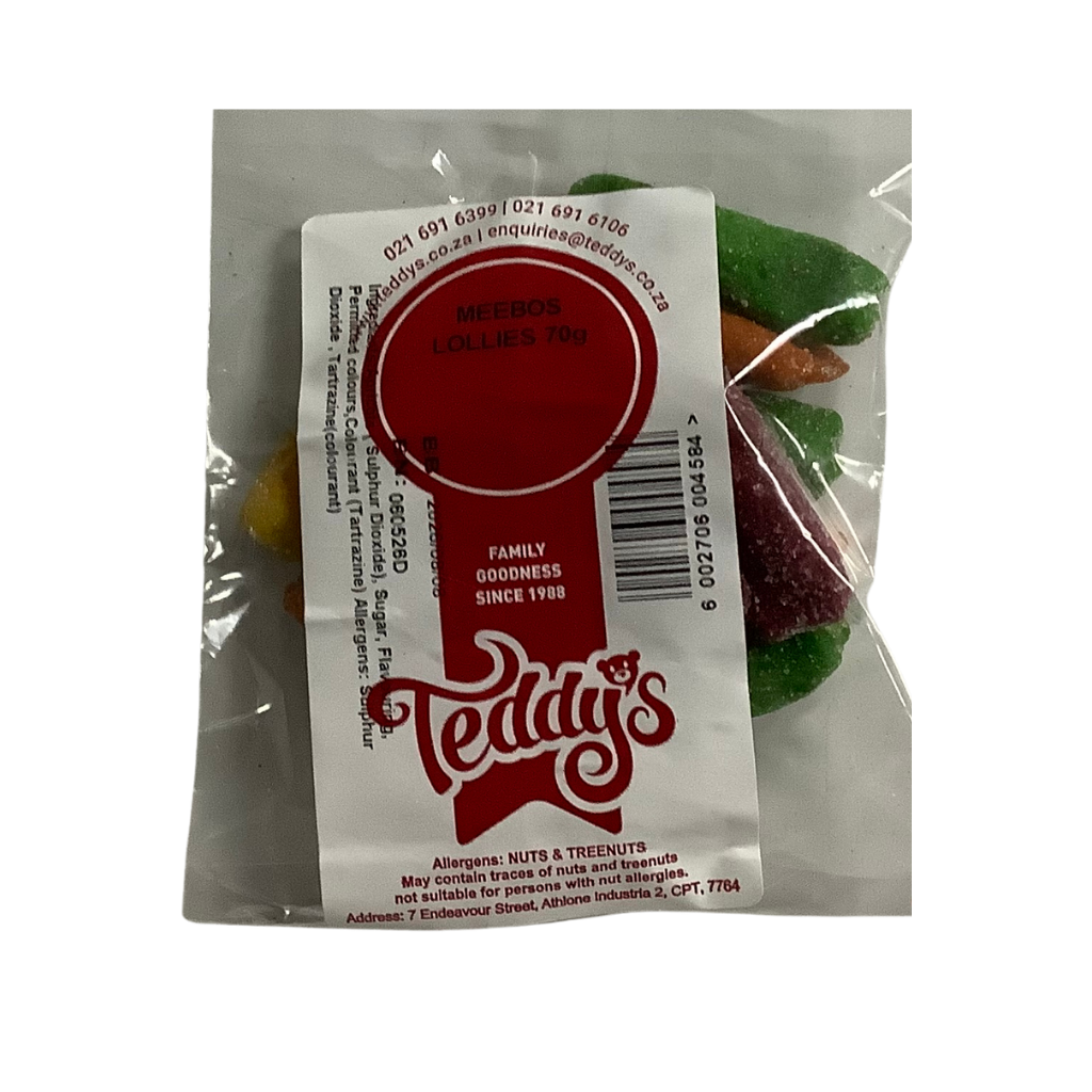 Teddy's Meebos Lollies 70g