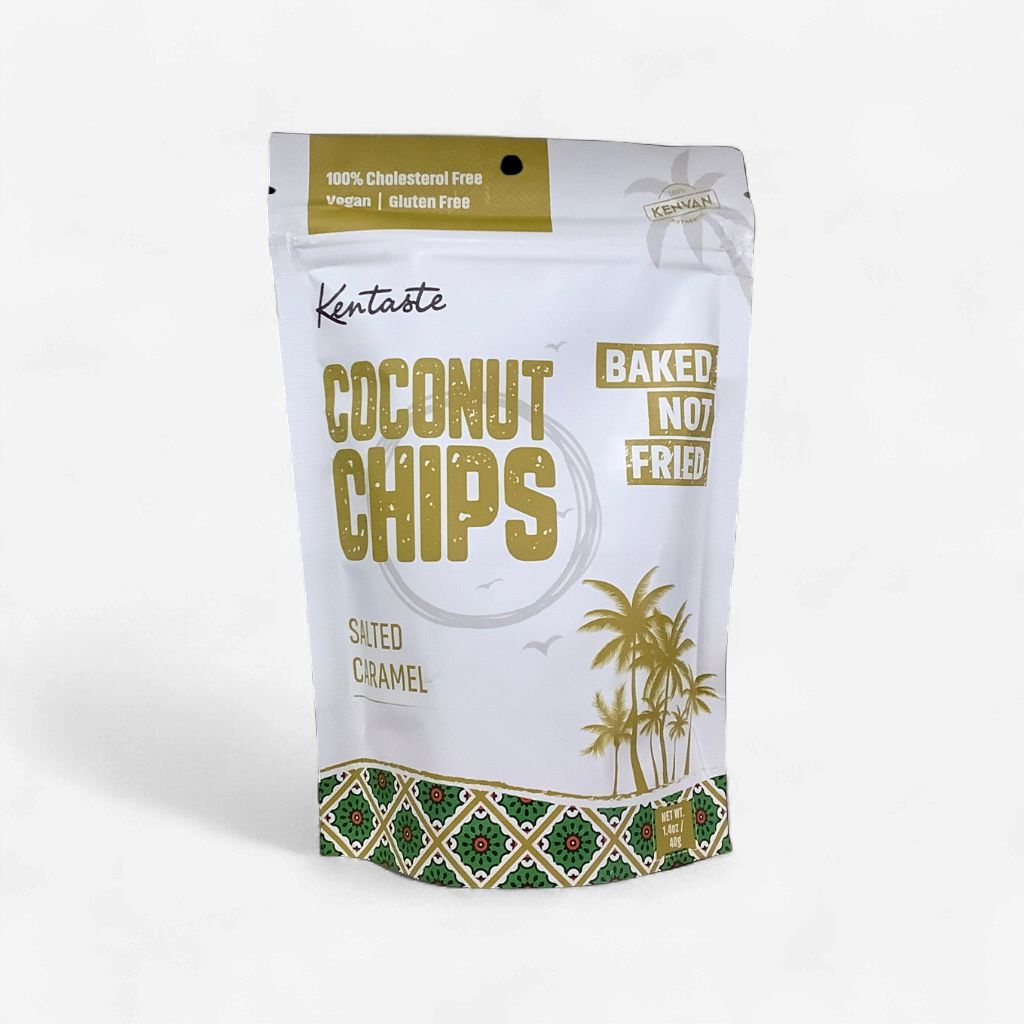 Kentaste Coconut Chips Salted Caramel 40g