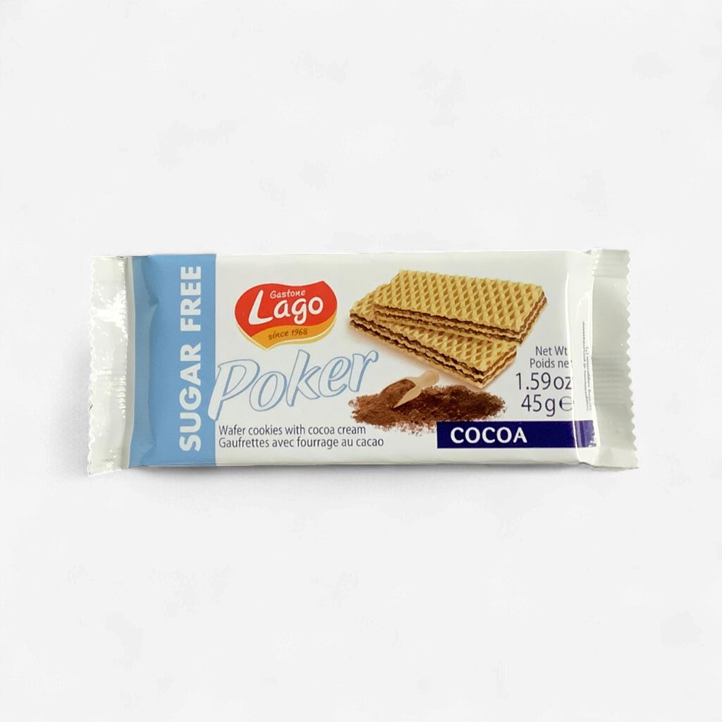 Gastone Lago Poker Sugar Free Wafers Cacao 45g