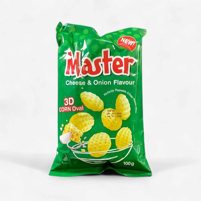 Master 3D Corn Oval Cheese &amp; Onion Flavour 100g