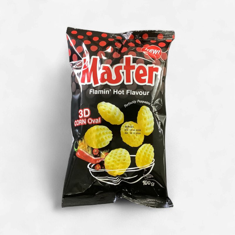 Master 3D Corn Oval Flamin' Hot Flavour 100g