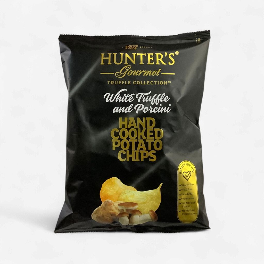 Hunter's White Truffle &amp; Porcini Hand Cooked Chips 100g