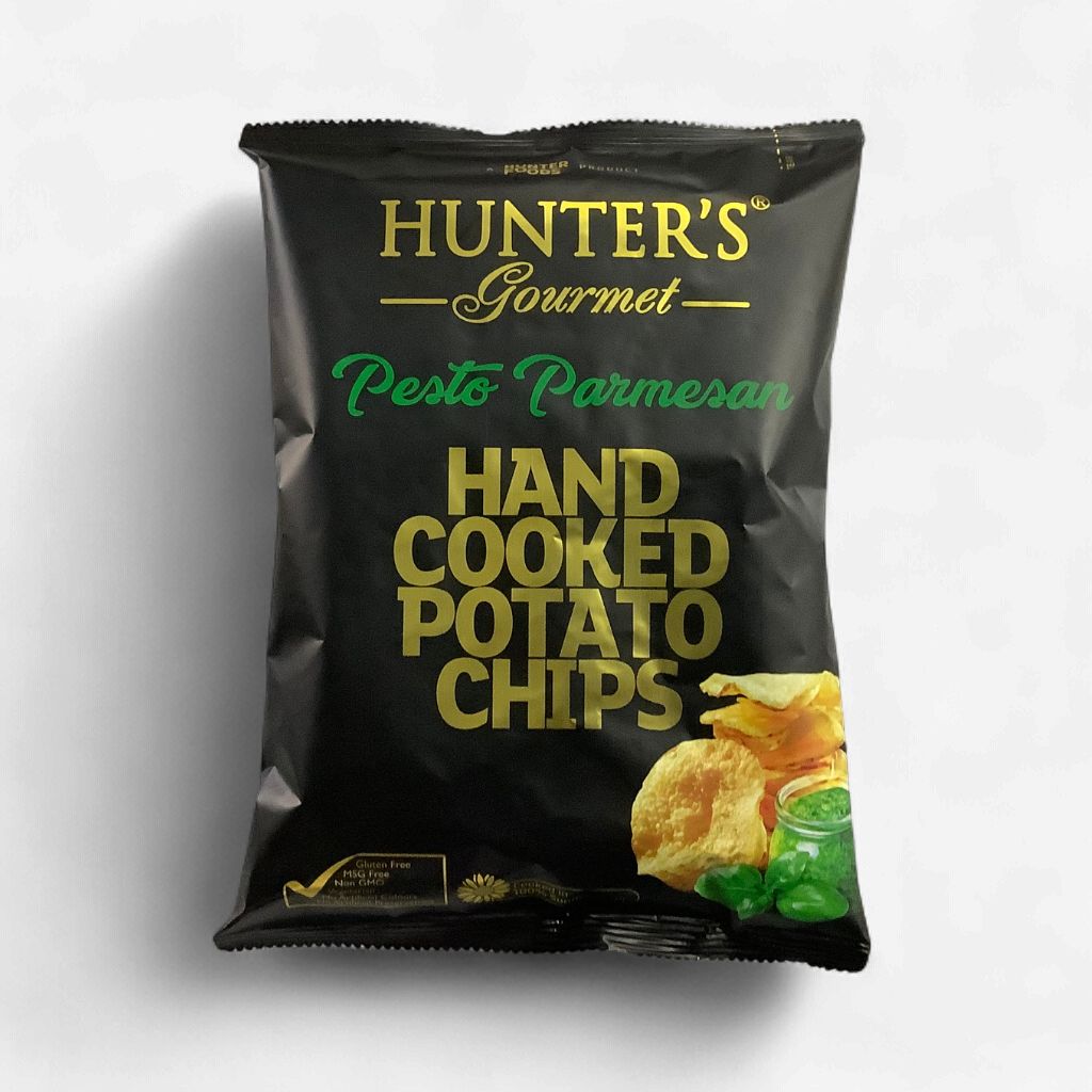 Hunter's Pesto Parmesan Hand Cooked Chips 100g