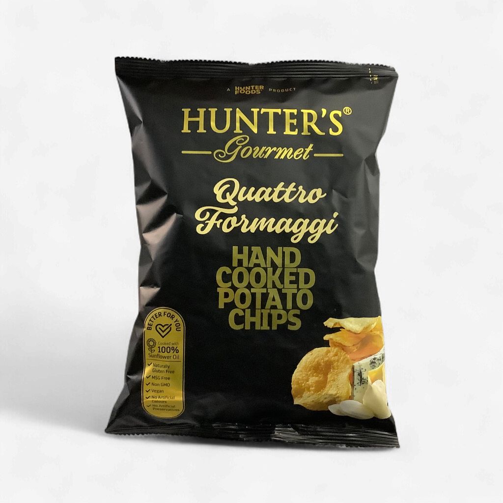 Hunter's Quattro Formaggi Hand Cooked Chips 100g