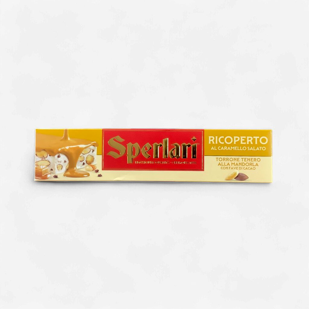 Sperlari Soft Nougat With Almonds Covered With Salted Caramel 200g