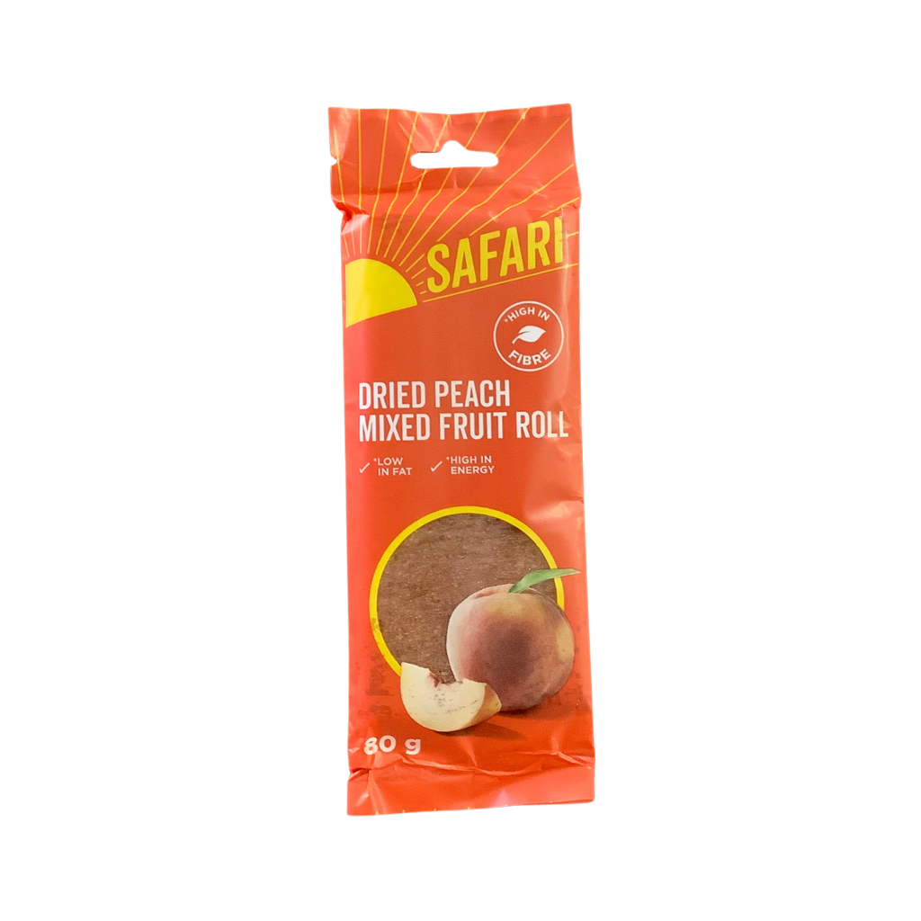 Safari Dried Peach Mixed Fruit Roll 80g