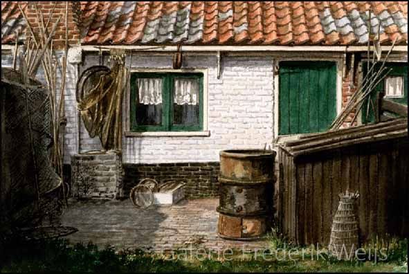 Kunstkaart Urker Huisje