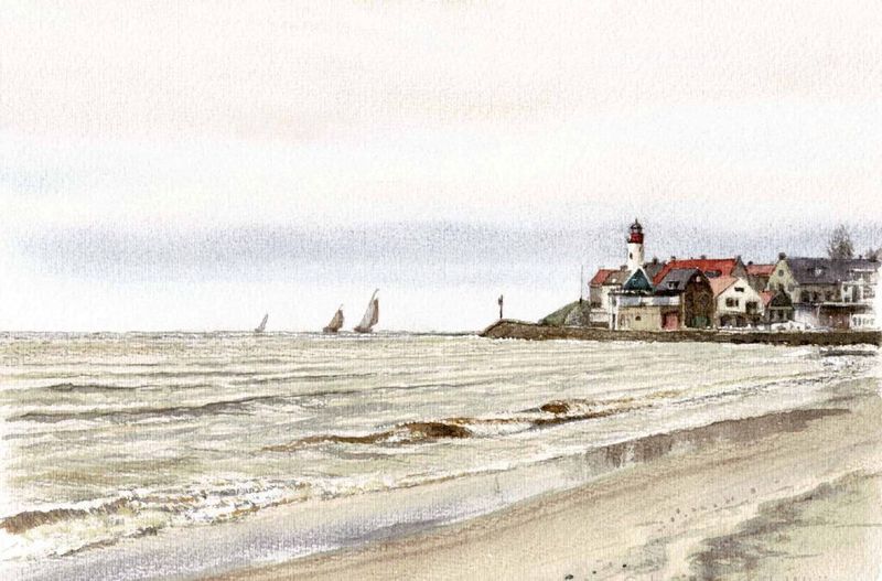 Kunstkaart Strand Urk
